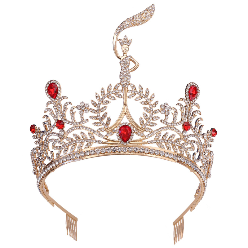 Krona za glavu - elegantan ženski stil, oblik: kruna (Materijal: legura; Obrada: postavljeno dijamantima; Kristali: ghost kristali)