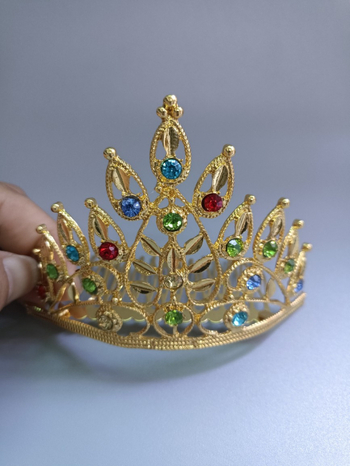 Coroană pentru cap în stil thailandez, pentru spectacole, din aliaj, placare electrolitică, cristale: altele