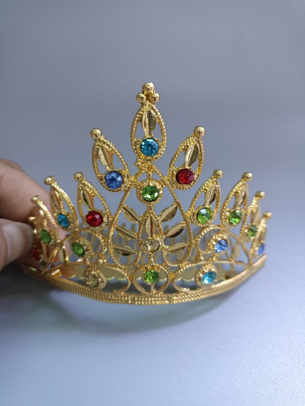 Coroană pentru cap în stil thailandez, pentru spectacole, din aliaj, placare electrolitică, cristale: altele