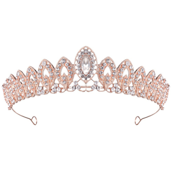Vjenčana tiara (perlov materijal, legura, kristal, dijamantna obrada)