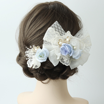 Lolita ukosnica za kosu s mašnicom i čipkom, svilen cvijet – poliester, ručna izrada, mogućnost prilagodbe, individualno pakiranje