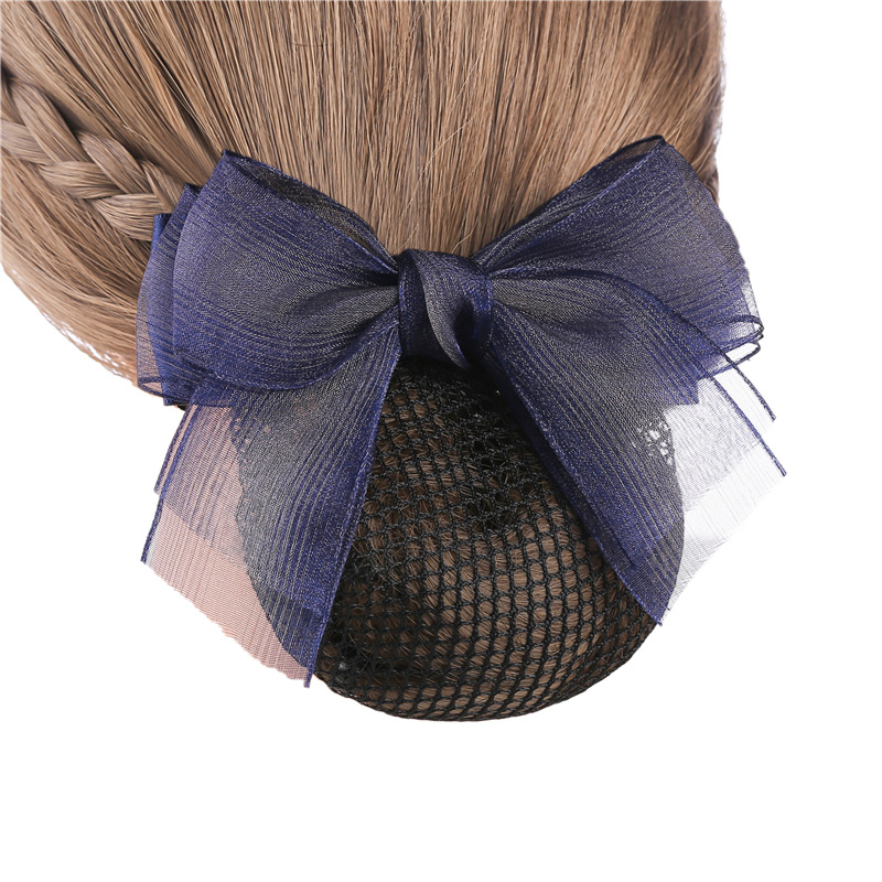 Elegáns szatén hajcsipesz kontyhálóval, kézzel készített, professzionális használatra (Anyag: Szatén; Stílus: Elegáns, professzionális; Feldolgozás: Kézzel készített; Testreszabás: Igen)