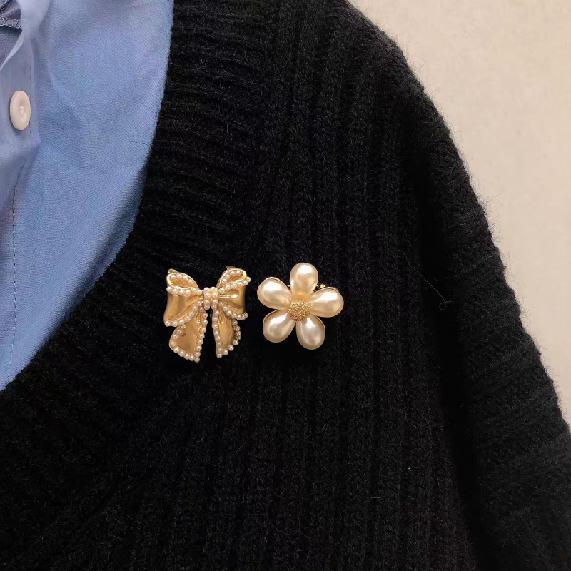 Mašna broš — Legura, Unisex, Korejski stil, Dizajn: mašna, Obrada: s perlama, Namjena: ukrašavanje