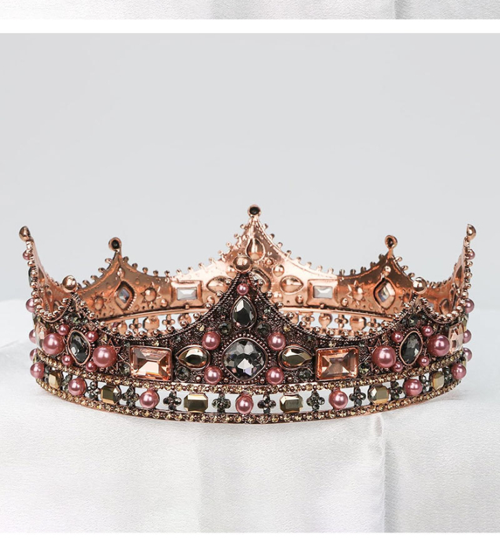 Κορώνη από κράμα ψευδάργύρου με λευκά κρύσταλλα, ηλεκτροπλατινοποιημένη επίστρωση, cosplay ανδρική κορώνα για γιορτή, γυναικείο στυλ κεφαλιού