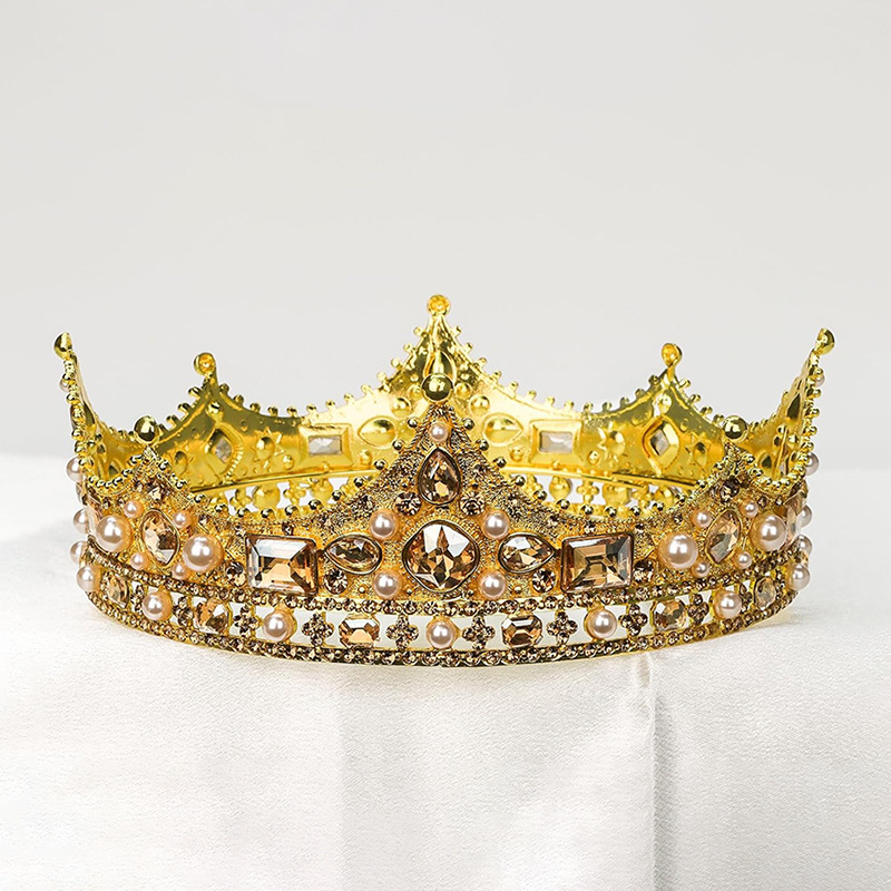 Κορώνη από κράμα ψευδάργύρου με λευκά κρύσταλλα, ηλεκτροπλατινοποιημένη επίστρωση, cosplay ανδρική κορώνα για γιορτή, γυναικείο στυλ κεφαλιού