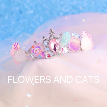 Diademă pentru păr sirena cu perle și strasuri, formă de coroană, vară 2024