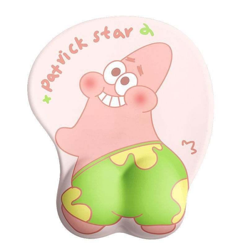 Pad de mouse cu suport pentru încheietură, cu bandă pentru încheietură (din cauciuc, cu o singură față, turnare din plastic)