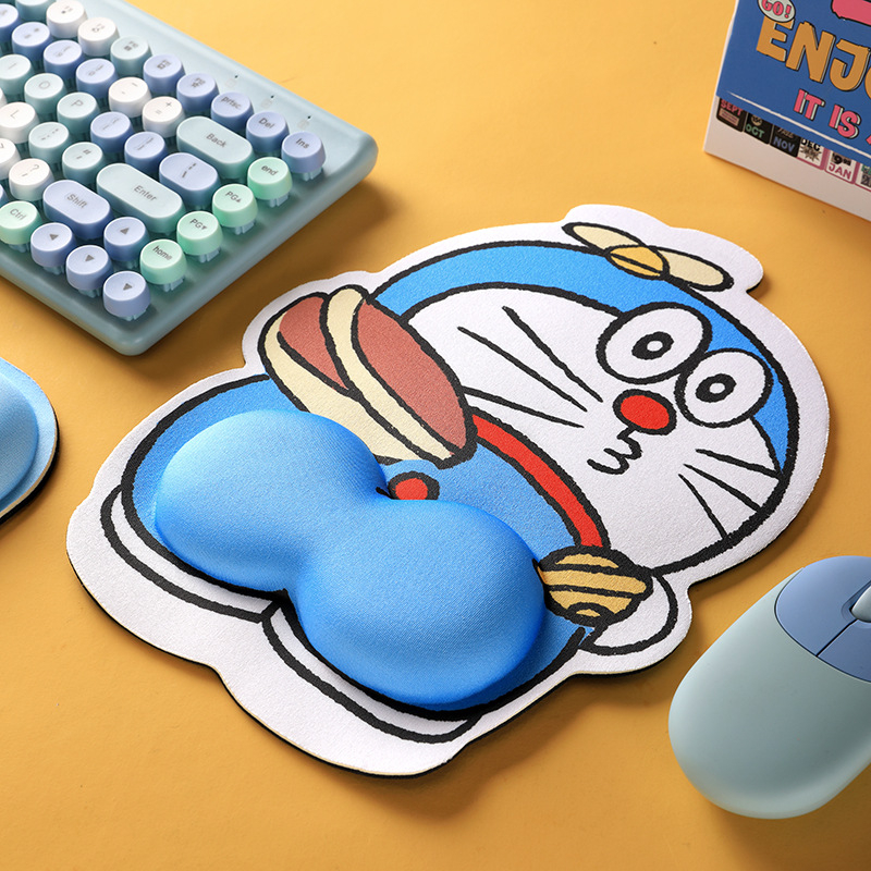 Pad de mouse cu suport pentru încheietură, cu bandă pentru încheietură (din cauciuc, cu o singură față, turnare din plastic)