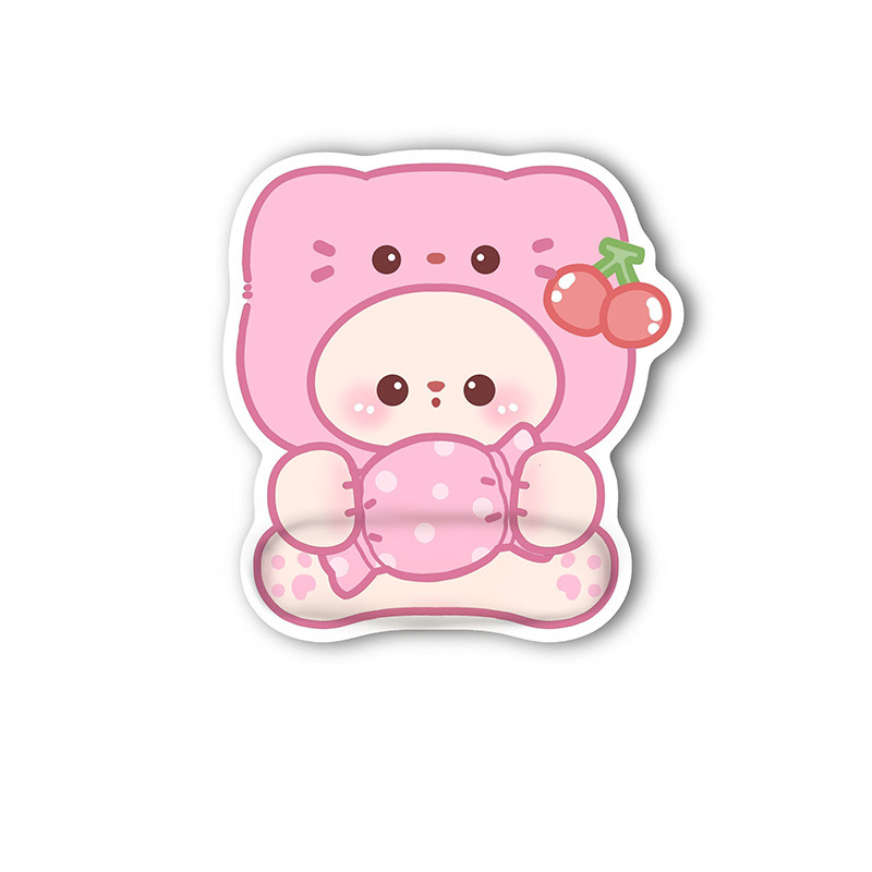 Pad de mouse cu suport pentru încheietură, cu bandă pentru încheietură (din cauciuc, cu o singură față, turnare din plastic)