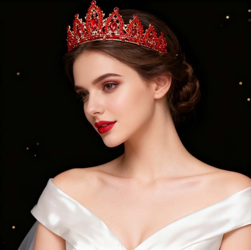 Elektroplatinirana tiara s kristalima, Barokna princeza, oblik kapljice vode – svadbeni dodatak za kosu za žene