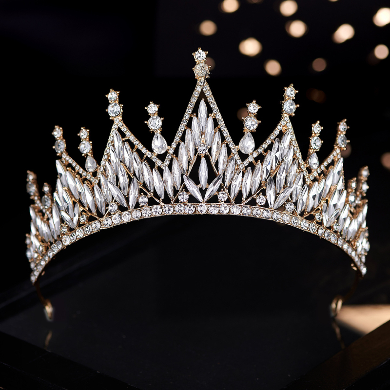 Nevjesta kruna tiara, legura, bijeli kristali, elektroplatiniranje, Marka Ibaolai