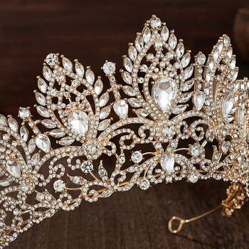 Diadem od legure s oblikom luka, ukrašena kristalima i dijamantima, ženski dodatak za kosu