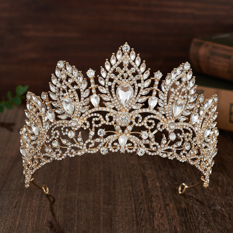 Diadem od legure s oblikom luka, ukrašena kristalima i dijamantima, ženski dodatak za kosu