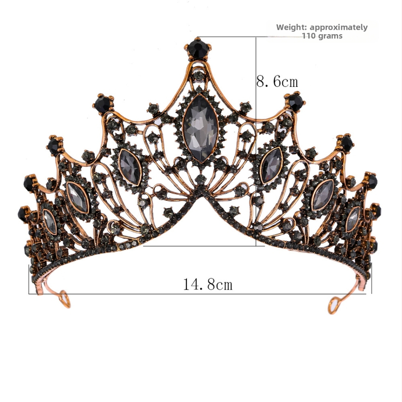 Pulmakroon barokse retro stiiliga, ametisti kristallidega, sulamist elektroplaadiga kaetud, kohandatav