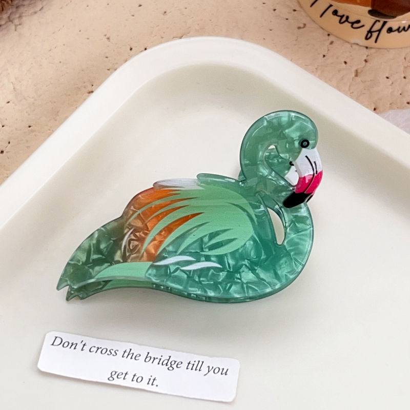 Berphiya Akril Flamingó Hajcsat – Kézzel Készített, Hajat Tartó Hajdísz Nőknek, Tavasz 2024