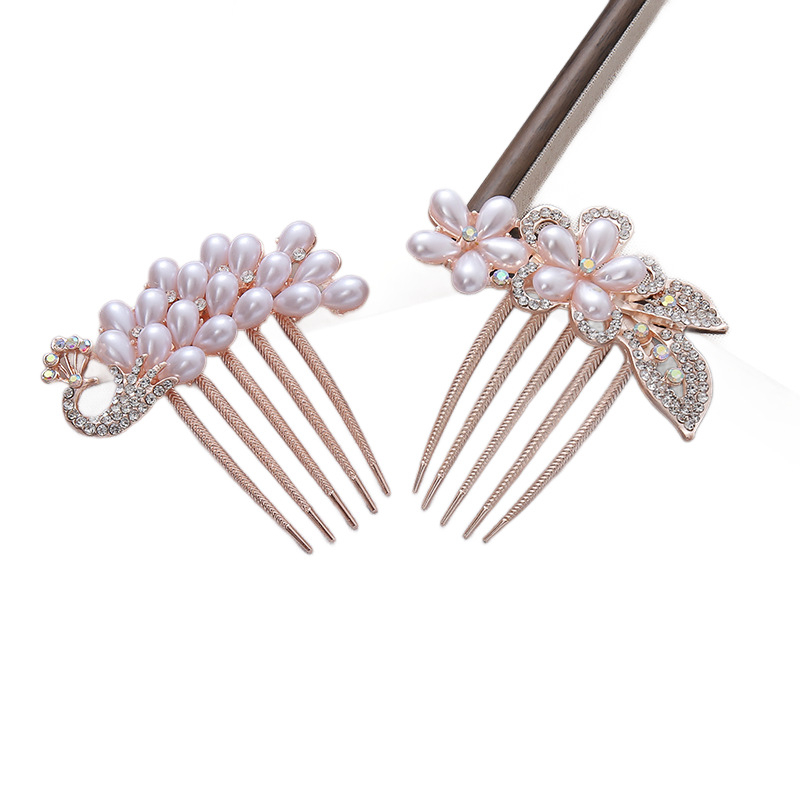 Segu juukseklips lillemotiiviga, käsitöö, naiste etnilise stiiliga juuksekorv, kohandatav