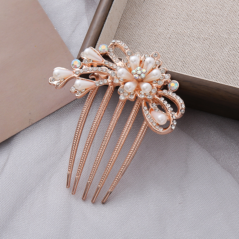 Segu juukseklips lillemotiiviga, käsitöö, naiste etnilise stiiliga juuksekorv, kohandatav