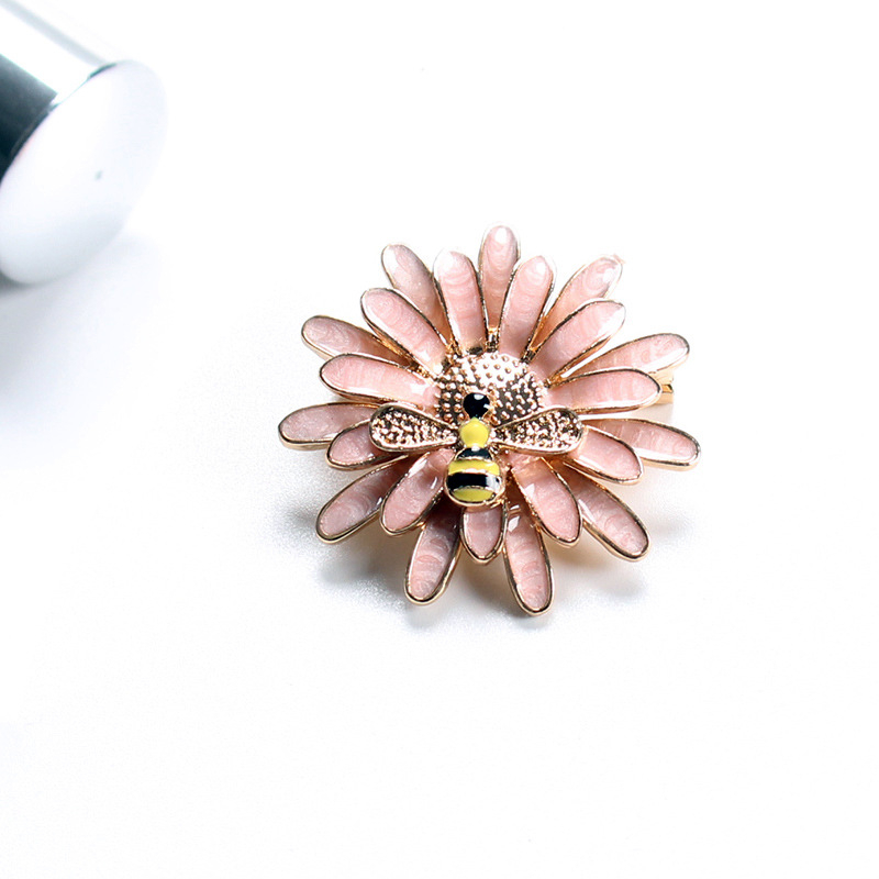 Ötvözetből készült virág brooch, csepegő olaj felülettel, uniszex, OL-stílus, dekoratív kiegészítő