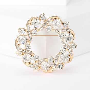 Broš od Rhinestone serije; legura materijala; Beautiful Berry Jewelry; dekorativni dodatak; podrijetlo Yiwu.