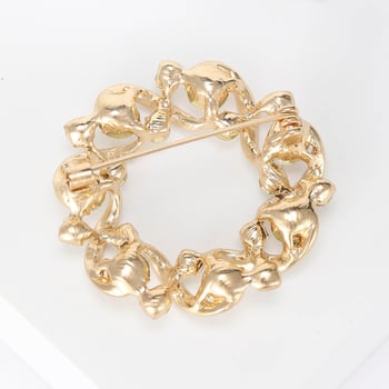 Broš od Rhinestone serije; legura materijala; Beautiful Berry Jewelry; dekorativni dodatak; podrijetlo Yiwu.