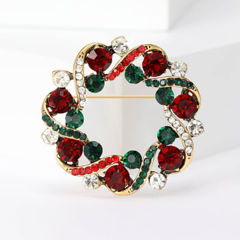 Broš od Rhinestone serije; legura materijala; Beautiful Berry Jewelry; dekorativni dodatak; podrijetlo Yiwu.