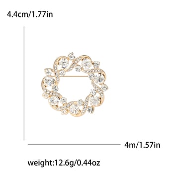Broš od Rhinestone serije; legura materijala; Beautiful Berry Jewelry; dekorativni dodatak; podrijetlo Yiwu.