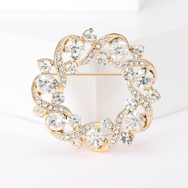 Broš od Rhinestone serije; legura materijala; Beautiful Berry Jewelry; dekorativni dodatak; podrijetlo Yiwu.