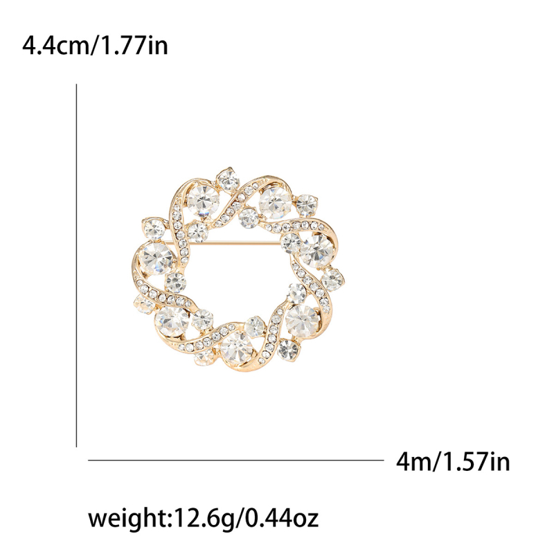 Broš od Rhinestone serije; legura materijala; Beautiful Berry Jewelry; dekorativni dodatak; podrijetlo Yiwu.