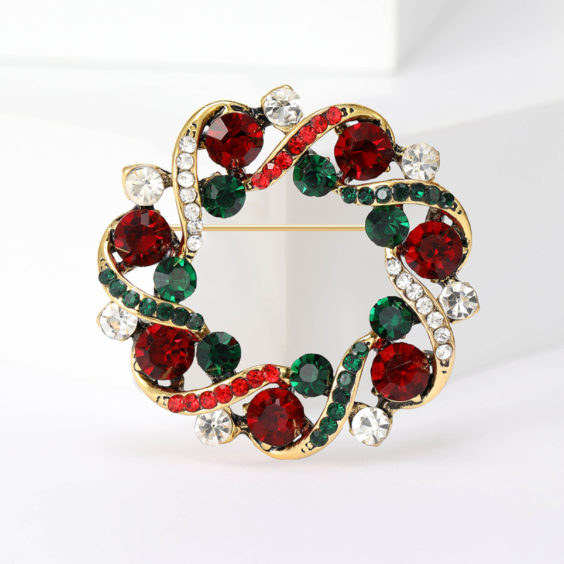 Broš od Rhinestone serije; legura materijala; Beautiful Berry Jewelry; dekorativni dodatak; podrijetlo Yiwu.