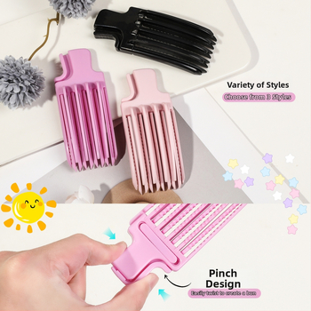 Qirui plastikust juukseju juurtele stiilklips – universaalne, geomeetriline kuju, stantsimise tehnoloogia