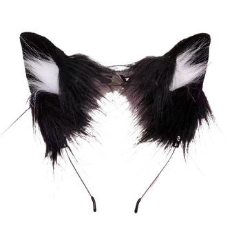 Macskafül plüss fejpánt, személyes trend stílus, 2024 ősz, anyag: Egyéb