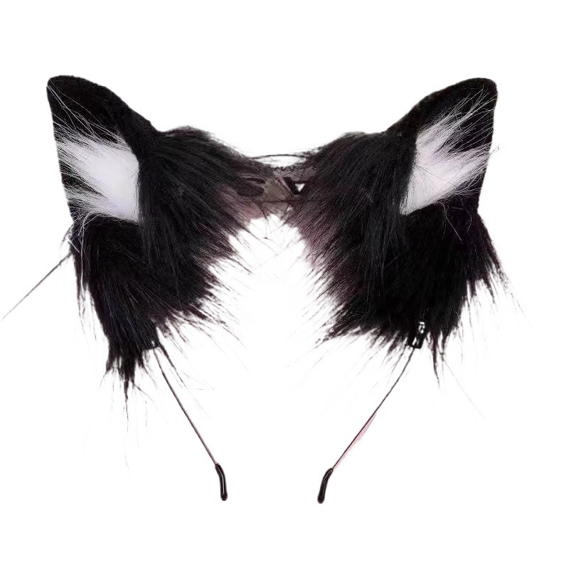 Macskafül plüss fejpánt, személyes trend stílus, 2024 ősz, anyag: Egyéb