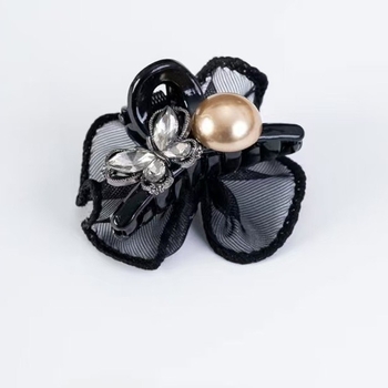 Hajcsat fejfedő hálós csipkével, előre frufruhoz illeszkedő klipsz (Anyag 95052; Kézzel készített; Fogó típusú; Friss és édes; Tavasz 2025)