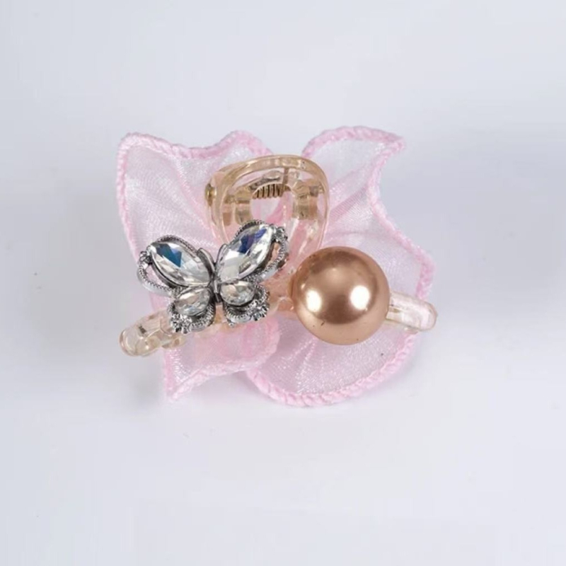 Hajcsat fejfedő hálós csipkével, előre frufruhoz illeszkedő klipsz (Anyag 95052; Kézzel készített; Fogó típusú; Friss és édes; Tavasz 2025)