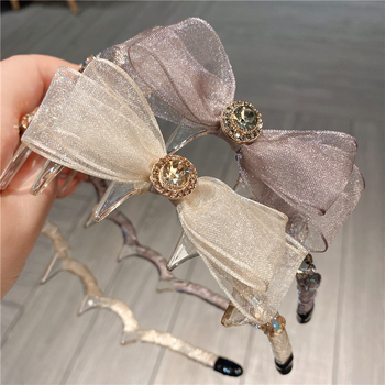 Fejtartó hálós anyagból, gyémántdíszítésű, hercegnő-stílusú, nőknek, tavasz 2025