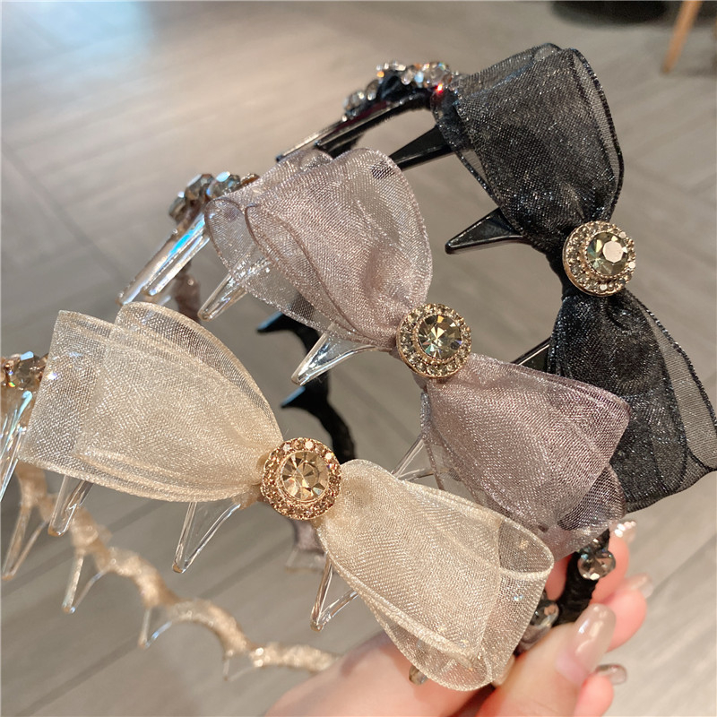 Fejtartó hálós anyagból, gyémántdíszítésű, hercegnő-stílusú, nőknek, tavasz 2025