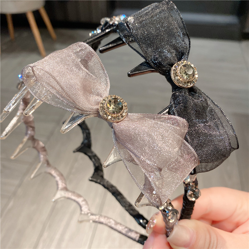 Fejtartó hálós anyagból, gyémántdíszítésű, hercegnő-stílusú, nőknek, tavasz 2025