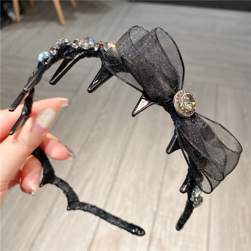 Fejtartó hálós anyagból, gyémántdíszítésű, hercegnő-stílusú, nőknek, tavasz 2025