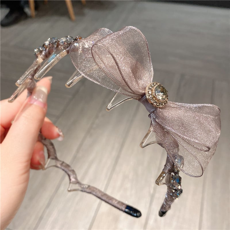 Fejtartó hálós anyagból, gyémántdíszítésű, hercegnő-stílusú, nőknek, tavasz 2025