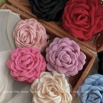 Női hajcsipesz Shark Clip, textil anyagból, kézzel készített, koreai stílusú fejfedő