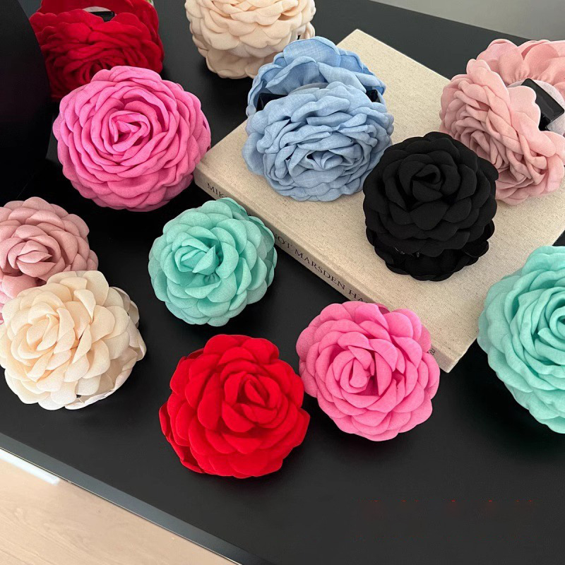 Női hajcsipesz Shark Clip, textil anyagból, kézzel készített, koreai stílusú fejfedő