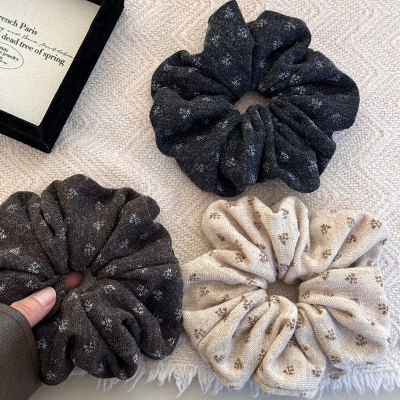 Gumica za kosu u korejskom stilu, mali cvjetni pleteni scrunchie, ručna izrada, visoka elastičnost