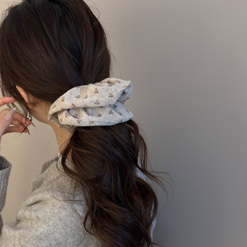 Gumica za kosu u korejskom stilu, mali cvjetni pleteni scrunchie, ručna izrada, visoka elastičnost