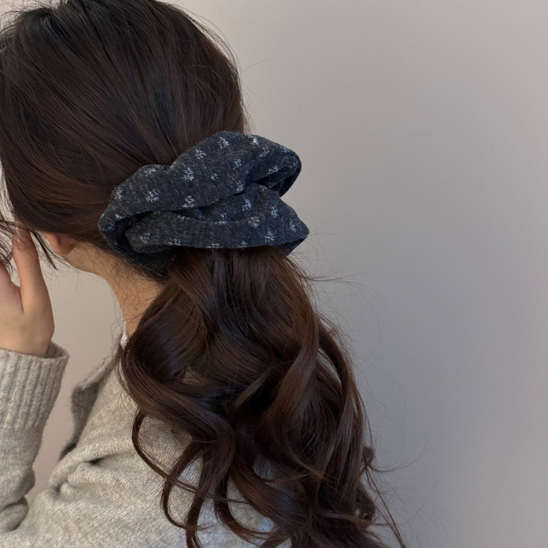 Gumica za kosu u korejskom stilu, mali cvjetni pleteni scrunchie, ručna izrada, visoka elastičnost