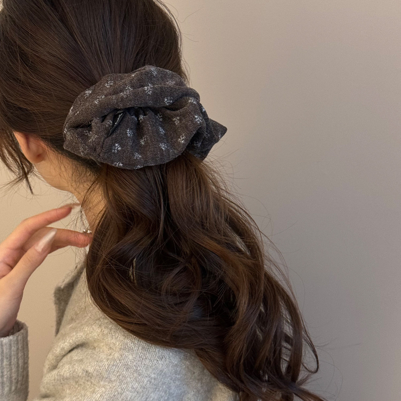 Gumica za kosu u korejskom stilu, mali cvjetni pleteni scrunchie, ručna izrada, visoka elastičnost