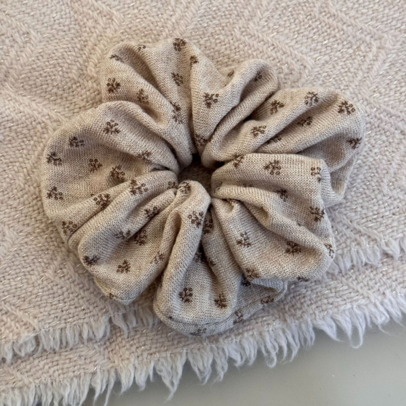 Gumica za kosu u korejskom stilu, mali cvjetni pleteni scrunchie, ručna izrada, visoka elastičnost