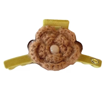Baršunasta cvjetna štipaljka za kosu za žene, ručno izrađena, korejski stil, štipaljka za hvatanje, zimska 2025