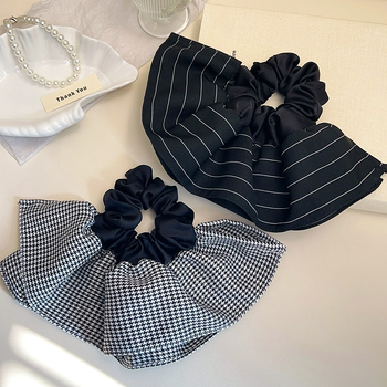 Elastic pentru coadă de cal, din material textil, lucrat manual, toamnă 2024, stil japonez-coreean, proaspăt și dulce.