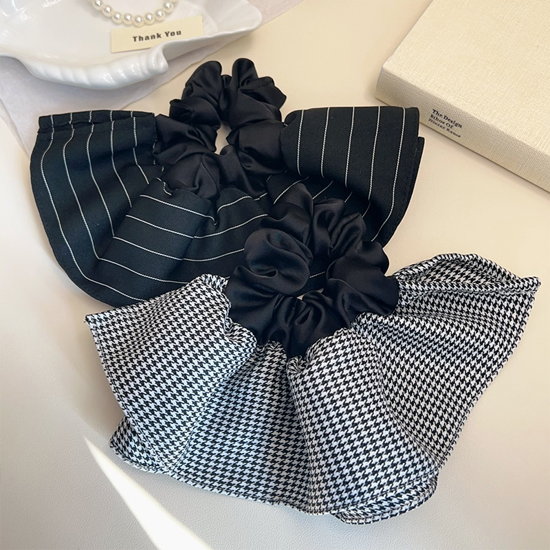 Elastic pentru coadă de cal, din material textil, lucrat manual, toamnă 2024, stil japonez-coreean, proaspăt și dulce.