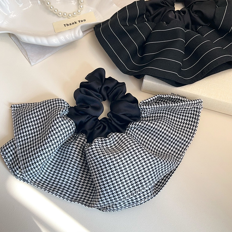 Elastic pentru coadă de cal, din material textil, lucrat manual, toamnă 2024, stil japonez-coreean, proaspăt și dulce.